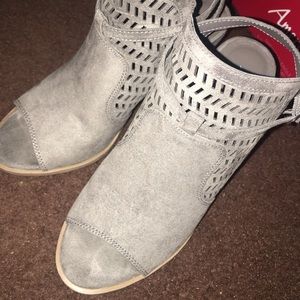 Grey Suede Heels